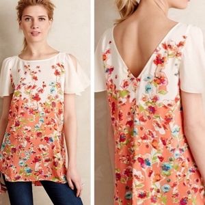 Anthropologie Maeve NWT floral silk blouse